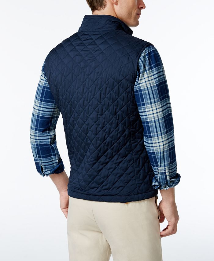 Brooks Brothers Men's Diamond Quilted Vest - Macy's