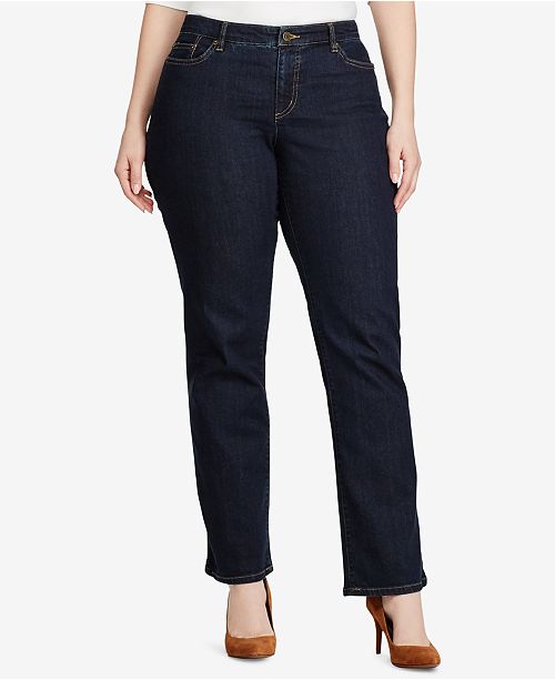 Lauren Ralph Lauren Plus Size Modern Curvy Straight-Leg Jeans & Reviews ...