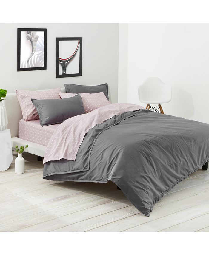 Lacoste Home Relaxed & Washed Castle RockLight Gray Bedding Collection