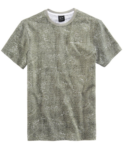Armani Exchange Men's Geo Floral-Print T-Shirt