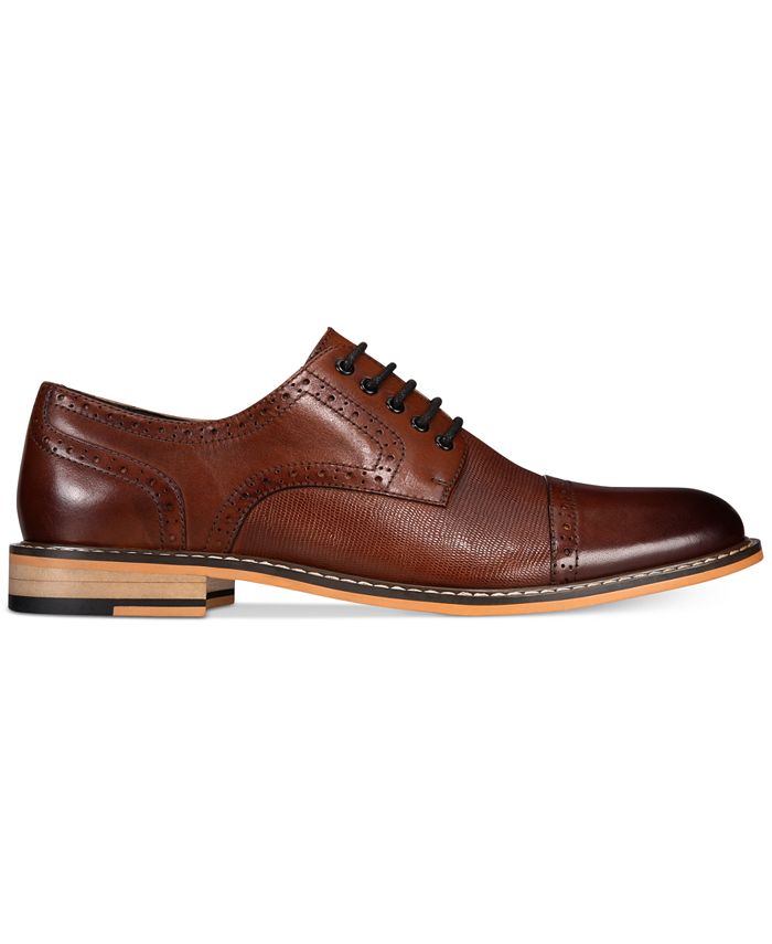 Bar III Men's Parker Leather Cap-Toe Brogues Created for Macy's ...