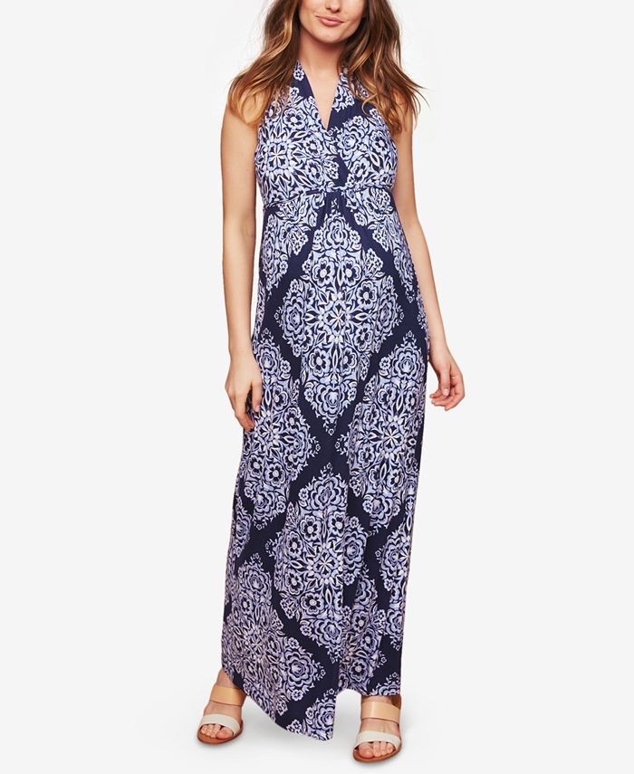 Motherhood Maternity Printed Maxi Dress Macy's