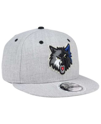New Era Minnesota Timberwolves Noir Sur Noir NBA Snapback Cap 9fifty Limité