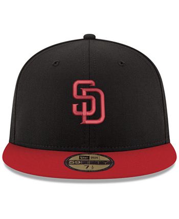 New Era San Diego Padres Black and White Fashion 59FIFTY Cap - Macy's