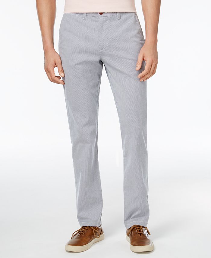 Tommy Hilfiger Men's Stretch Striped Chinos, Created for Macy's ...