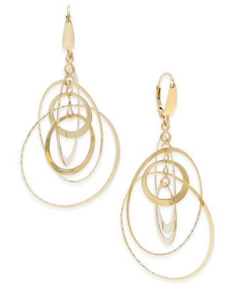 Macy's Swirl Heart Hoop Earrings in 14k Gold - Macy's