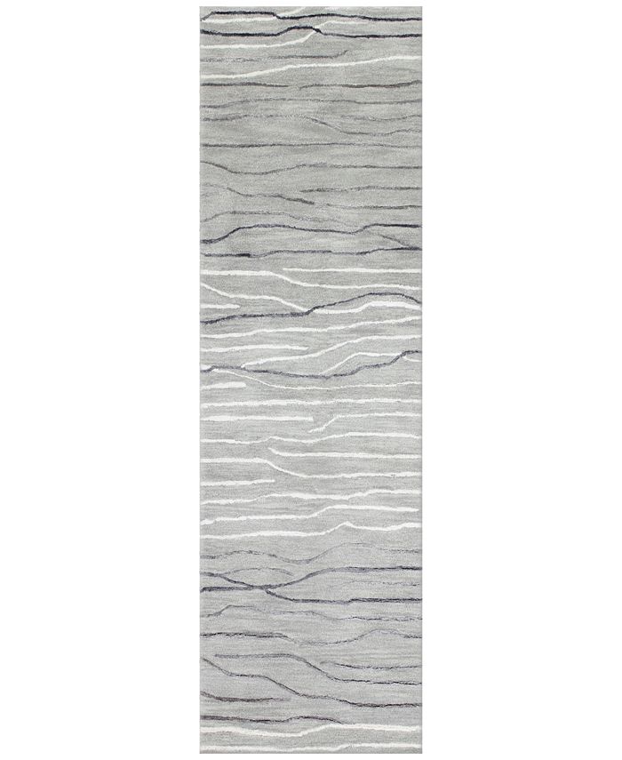 Mink CLOSEOUT! Waves 2'6" x 8' Runner Area Rug Macy's