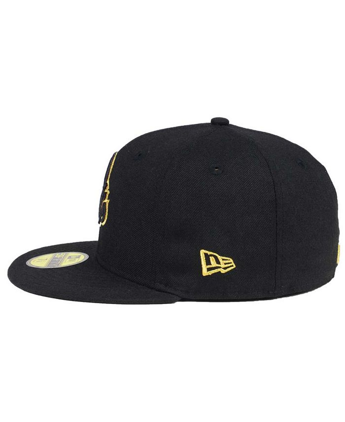 New Era Baltimore Orioles Black On Metallic Gold 59FIFTY Cap - Macy's