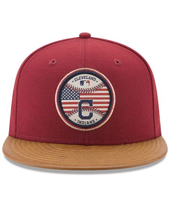 Cleveland Indians New Era Americana Patch 59FIFTY Fitted Hat - Red