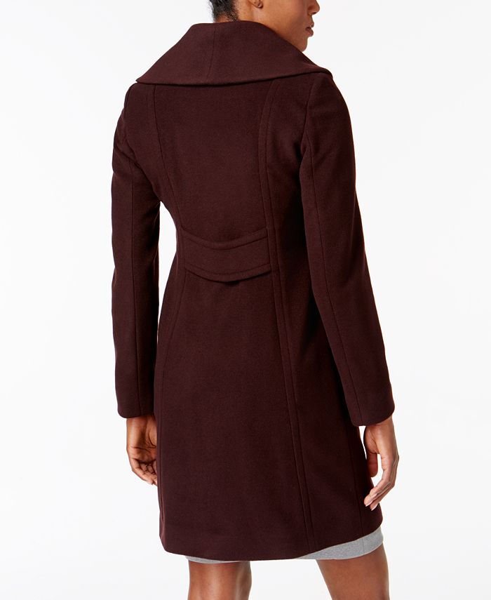 Anne Klein Walker Wool-Cashmere Blend Coat with Shawl Collar - Macy's