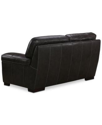 Myars 69" Leather Loveseat, Created for Macy's