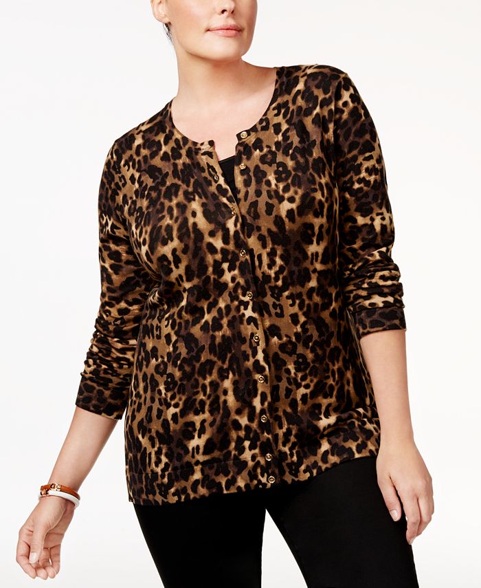 Charter Club Plus Size Printed Cardigan, Created for Macy's - Macy's