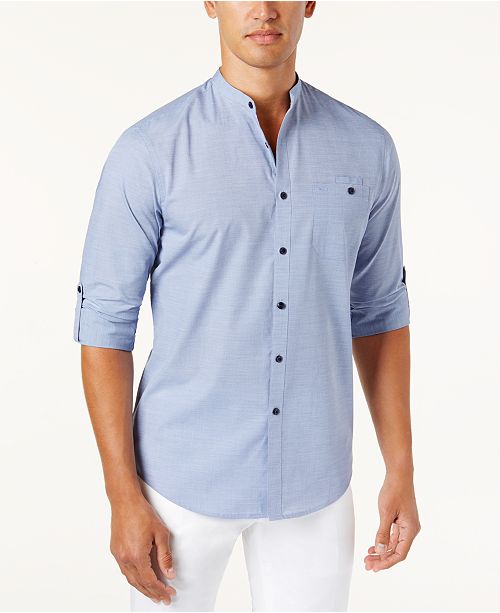 Inc International Concepts Inc Men S Band Collar Utility Shirt