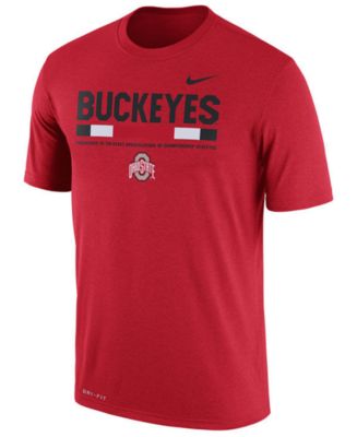 Nike Men's Ohio State Buckeyes Legend Staff Sideline T-Shirt - Macy's