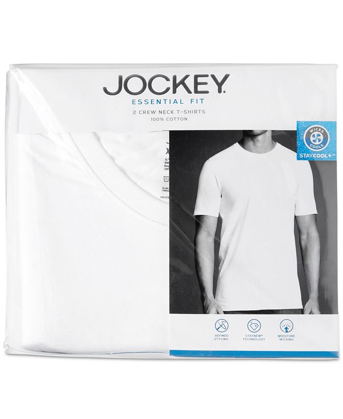 Jockey Men's Big Men 2 Pack Staycool+ Cotton Crewneck Undershirts Macy's