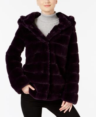 Laundry by Shelli Segal - Hooded Faux-Fur Coat