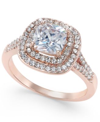 Charter Club Double Halo Crystal Center Ring Created for Macys - Rose 40$