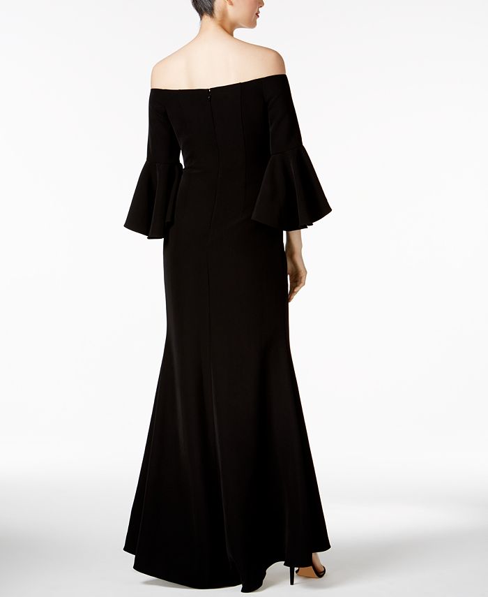 Vince camuto off the shoulder bell sleeve on sale gown