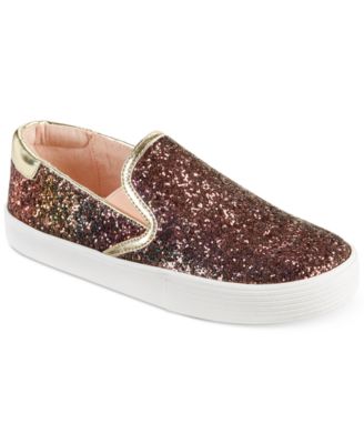 girls glitter slip on