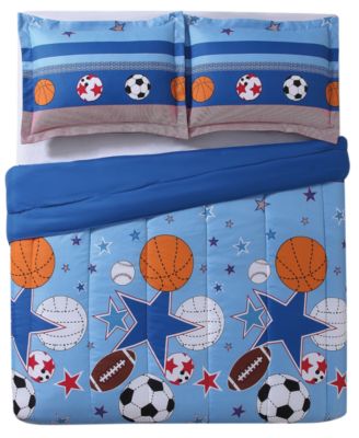 Kids Sports & Stars Reversible 3-Pc. Comforter Set, Full/Queen