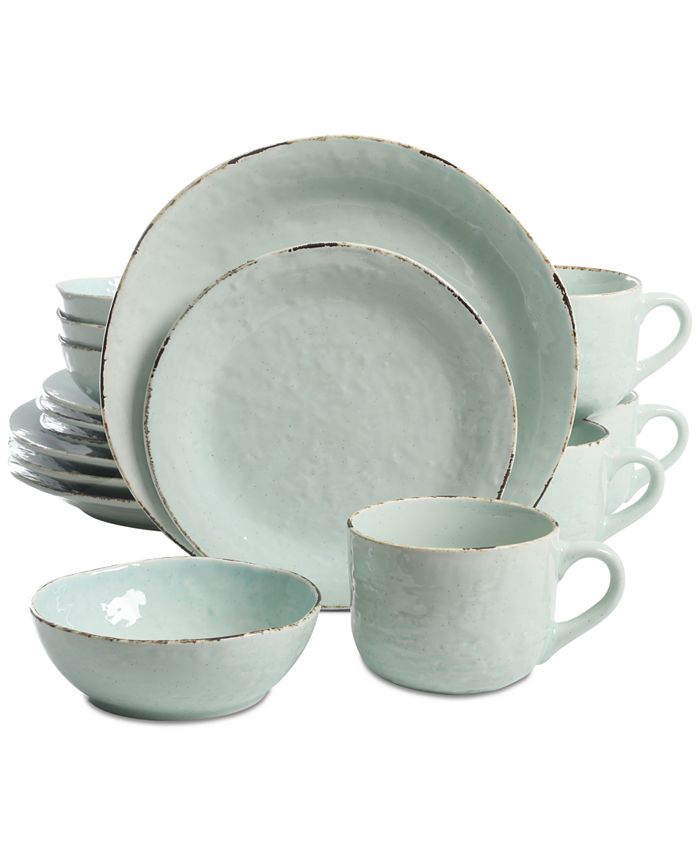 Laurie Gates Spoleto Green 16Pc. Dinnerware Set Macy's