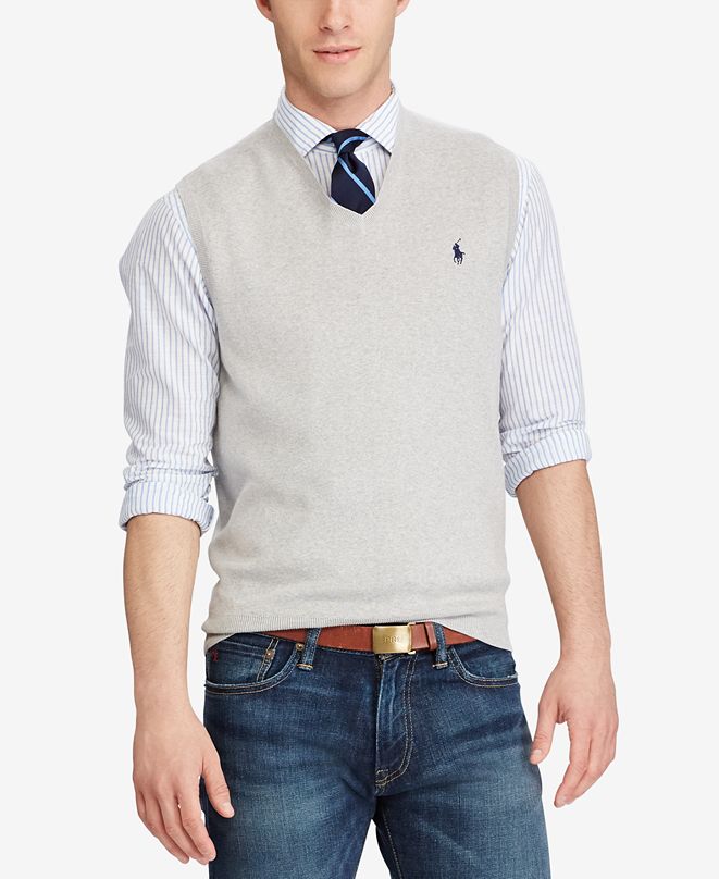 Polo Ralph Lauren Men's Sweater Vest, Core Solid Sweater Vest & Reviews ...
