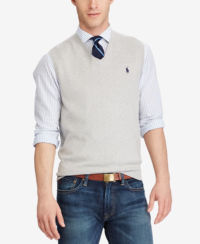 SSLR Mens Vest Solid Knitted Pullover Classic Sleeveless V-Neck Sweater Vest