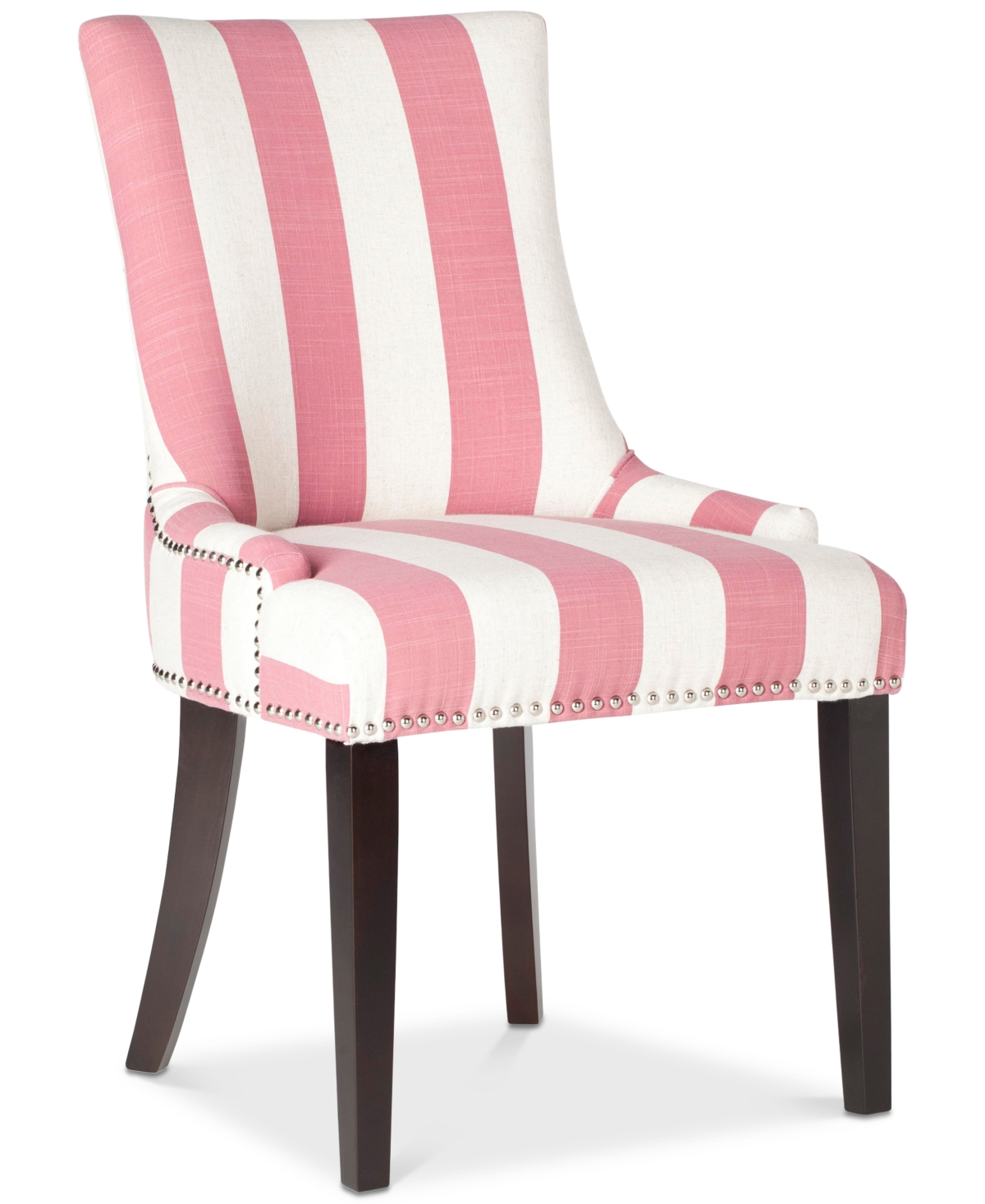 Lester Awning Stripes Dining Chair (Set Of 2) - Pink and White