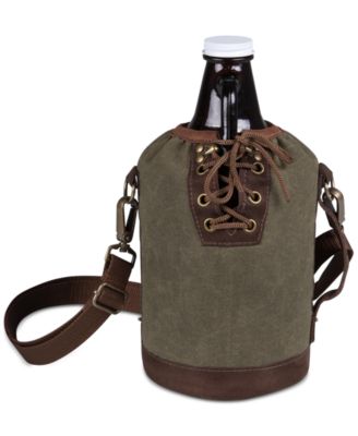 Picnic Time - Insulated Growler Tote with 64-Oz. Amber Glass Growler