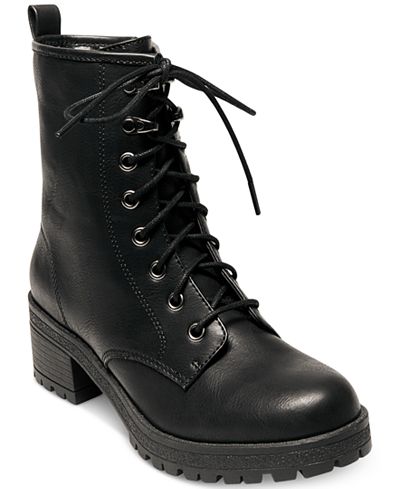 Madden Girl Eloisee Combat Booties - Boots - Shoes - Macy's