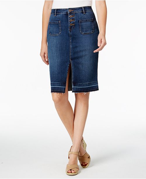 Lee Platinum Petite Willow Denim Pencil Skirt, A Macy's Exclusive