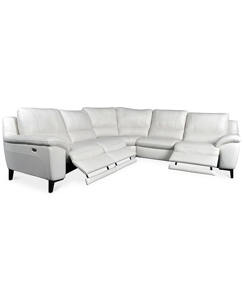 Furniture Closeout Stefana 5 Pc Sectional Sofa With 3 Power