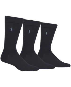 Polo Ralph Lauren Men's 3 Pack Supersoft Dress Socks Extended Size 13-16