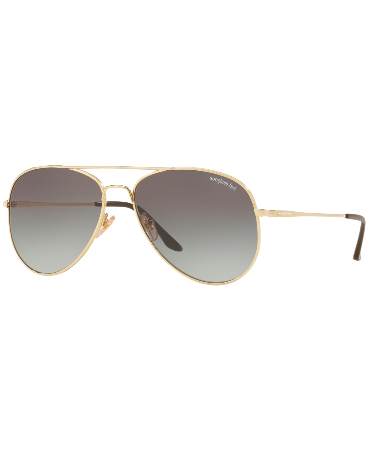 Sunglass Hut Collection Sunglasses, Hu1001 59 In Gold,grey Gradient