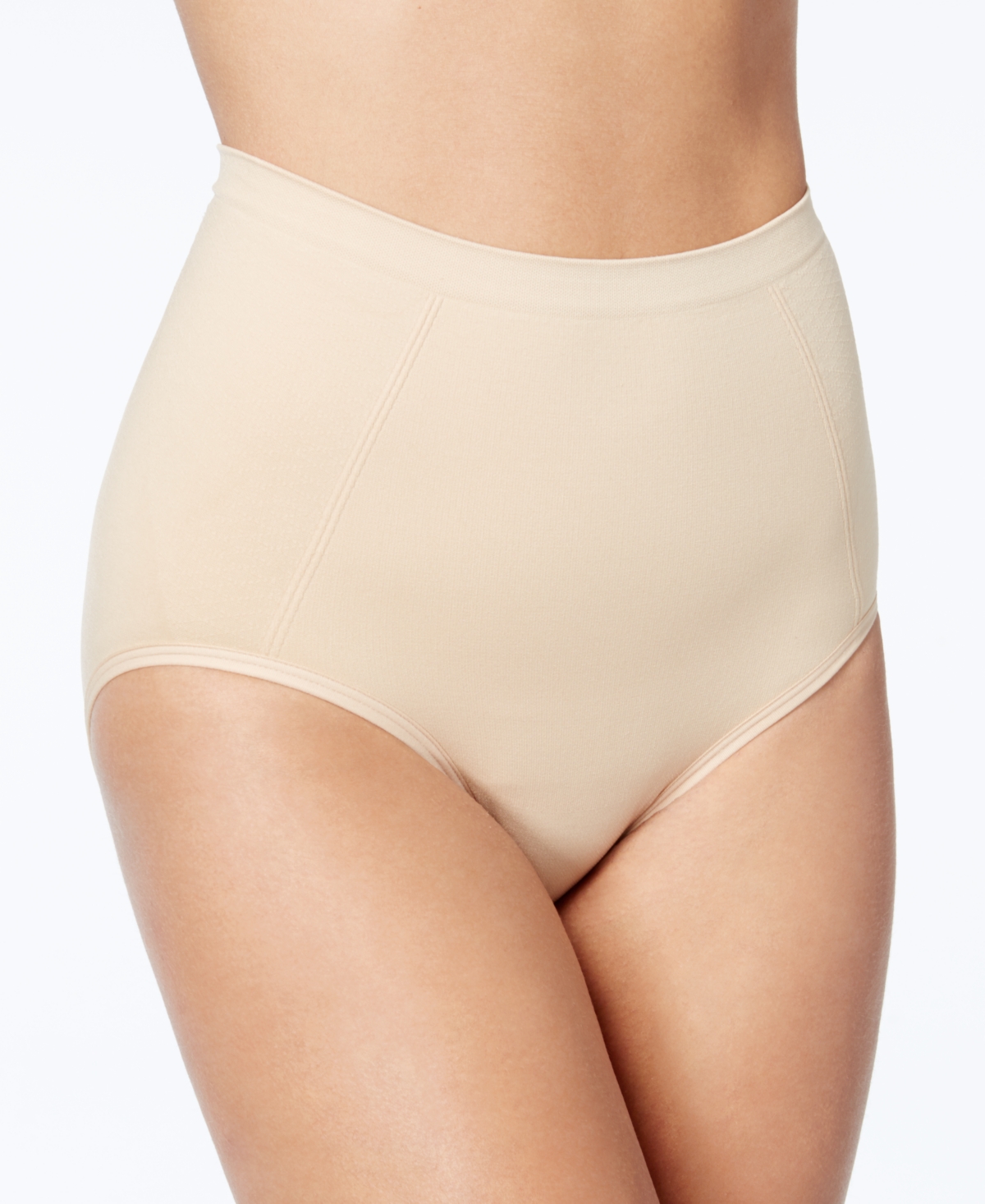 Women's Extra Firm Tummy-Control Seamless Brief Underwear 2 Pack X245 - White/White
