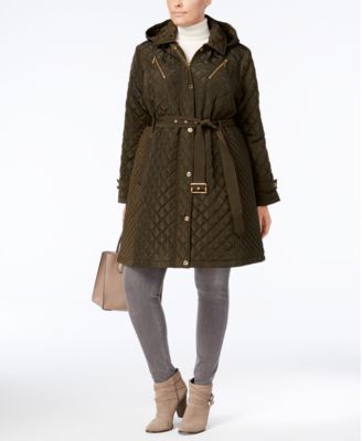 michael kors plus size trench coat