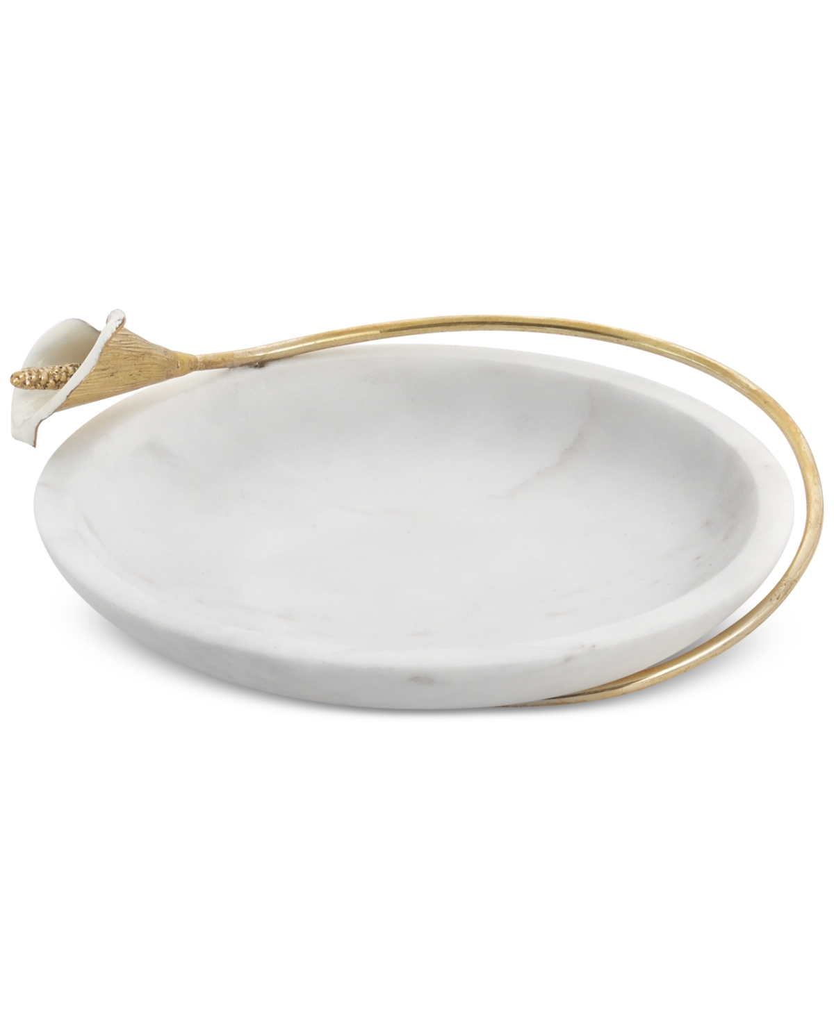 Calla Lily Marble Dish - White