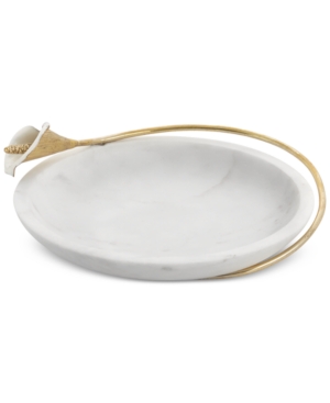 Shop Michael Aram Calla Lily Marble Dish In White