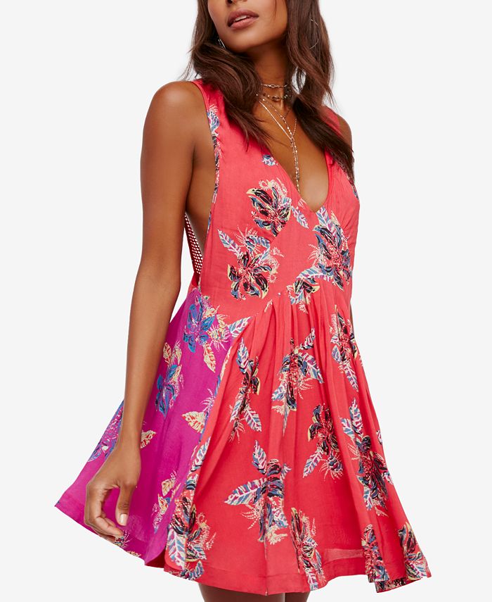 Free People Thought It Was A Dream Printed Mini Dress - Macy's