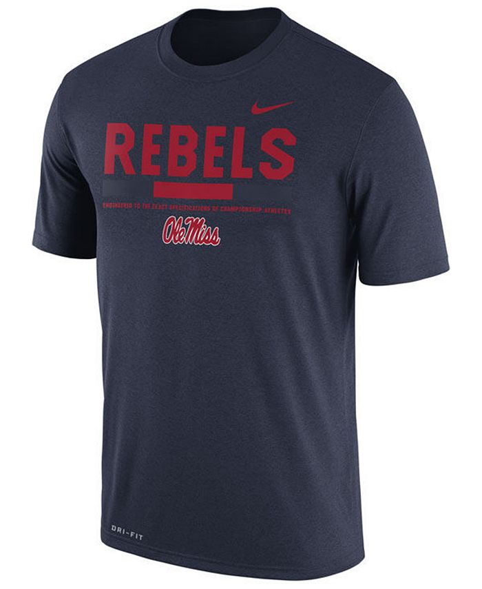 Nike Men's Ole Miss Rebels Legend Staff Sideline T-Shirt - Macy's