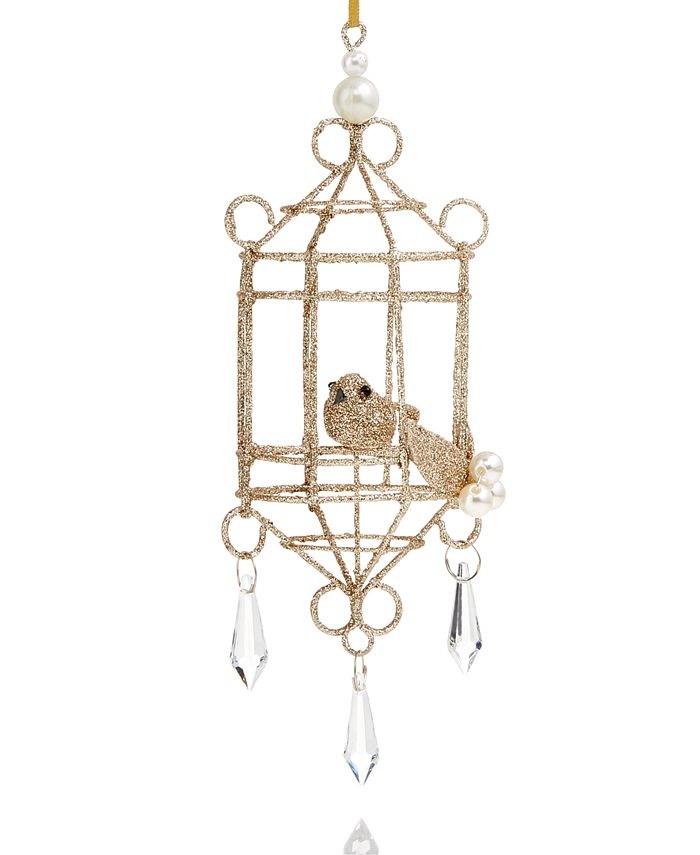 Holiday Lane Majesty Gold Bird Cage Ornament Created for Macy's Macy's