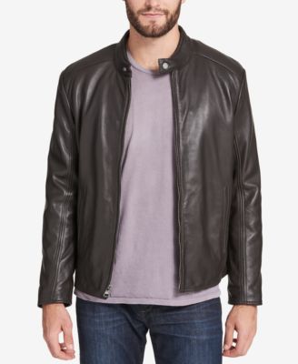 Marc New York Men's Leather Moto Jacket, Created for Macy's - Macy's