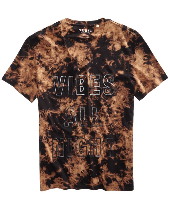 GUESS Men's Vibes All Night V Neck T Shirt - Macy's