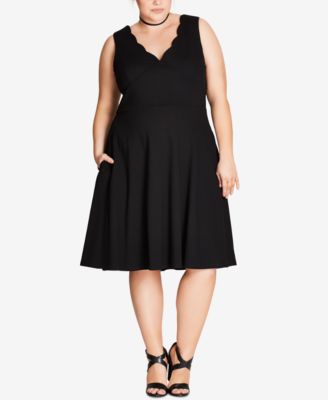 plus size scalloped dress