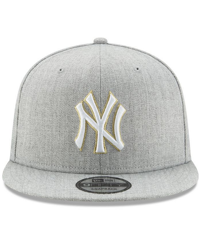 New Era New York Yankees Heather Metallic Patch 9FIFTY Snapback Cap ...