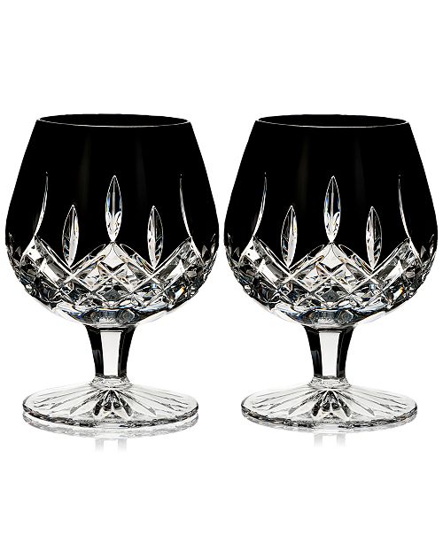 Waterford Lismore Black Brandy Glass Pair Reviews Bar Wine Dining Macy S