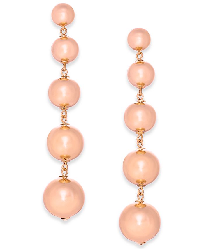 kate spade new york 14k Gold Plated Graduated Ball Linear Drop Earrings &  Reviews - Fashion Jewelry - Jewelry & Watches - Macy's