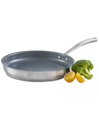 Martha Stewart Collection - Ceramic Interior 11" Grill Pan