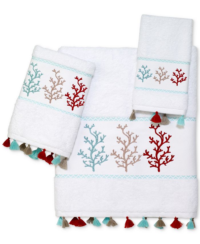 Avanti Coral Trio Cotton Fingertip Towel Macy's