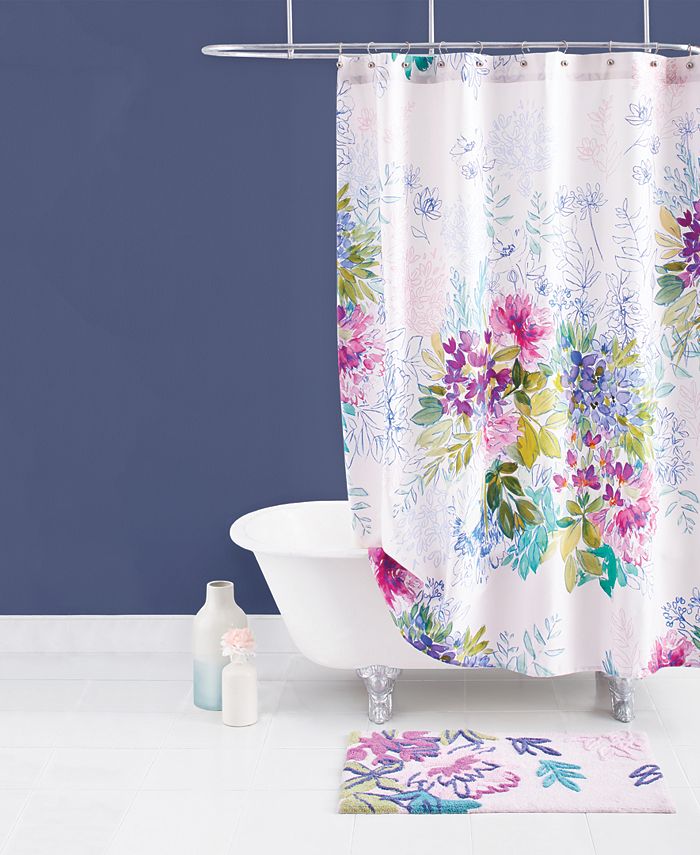 Bluebellgray Ines Cotton Shower Curtain, Bluebellgray Shower Curtain